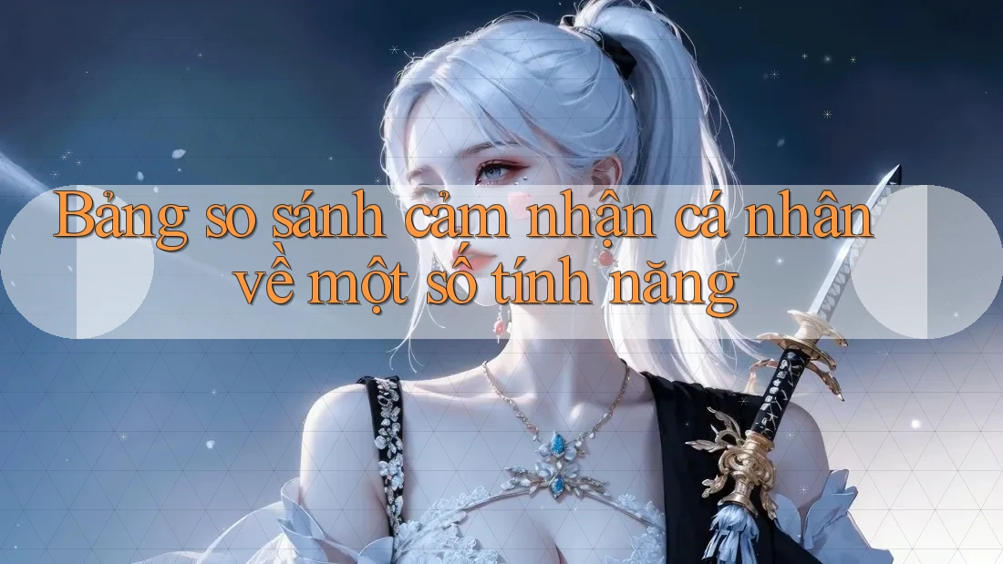 Bảng so sánh cảm nhận cá nhân về một số tính năng Bảng so sánh cảm nhận cá nhân về một số tính năng