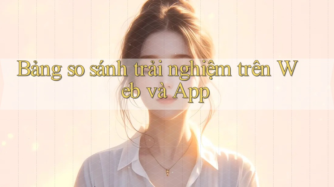 Bảng so sánh trải nghiệm trên Web và App Bảng so sánh trải nghiệm trên Web và App