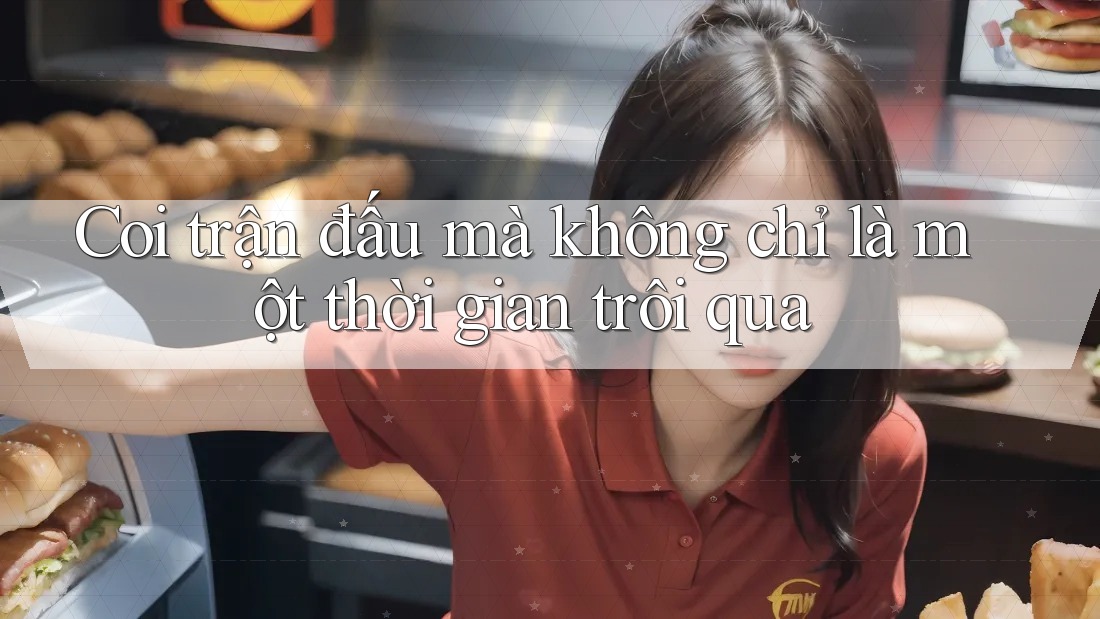 Coi trận đấu mà không chỉ là một thời gian trôi qua Coi trận đấu mà không chỉ là một thời gian trôi qua