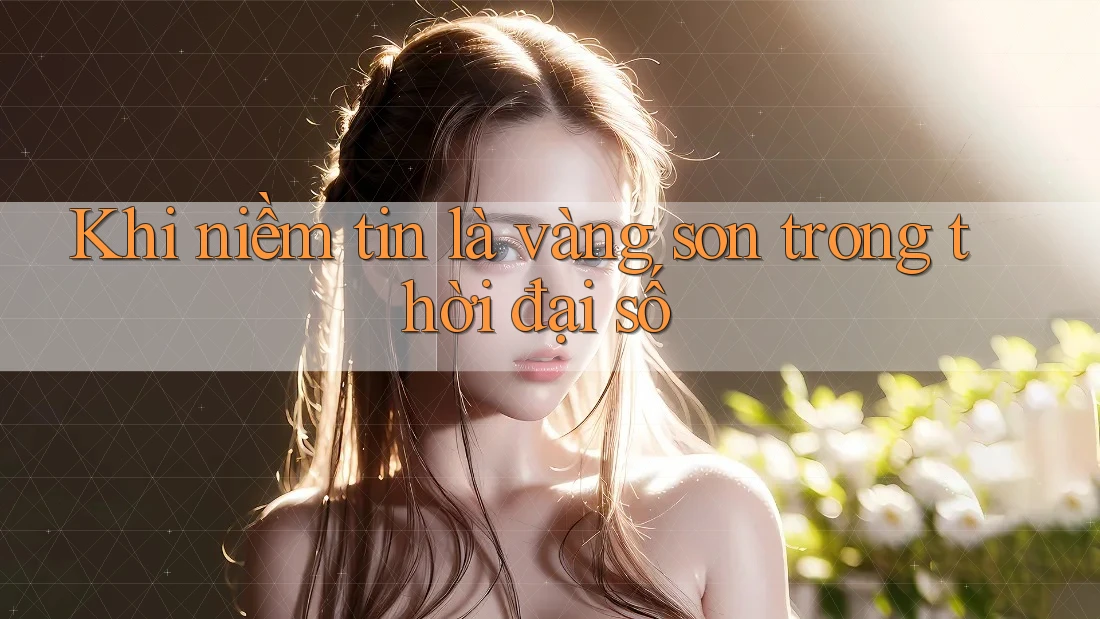 Khi niềm tin là vàng son trong thời đại số Khi niềm tin là vàng son trong thời đại số