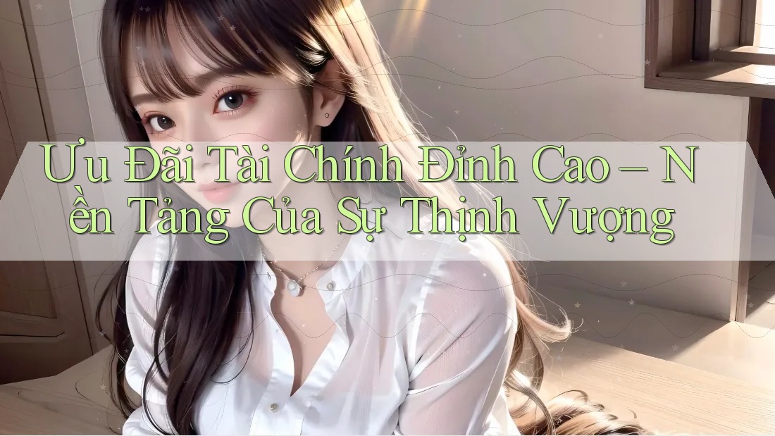 Ưu Đãi Tài Chính Đỉnh Cao – Nền Tảng Của Sự Thịnh Vượng Ưu Đãi Tài Chính Đỉnh Cao – Nền Tảng Của Sự Thịnh Vượng